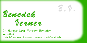 benedek verner business card